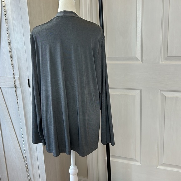 Chico's Easy Wear 2 Pc Travel Type Long Open Front Jacket Sz3 and Pants Sz2 Shor - Picture 11 of 16